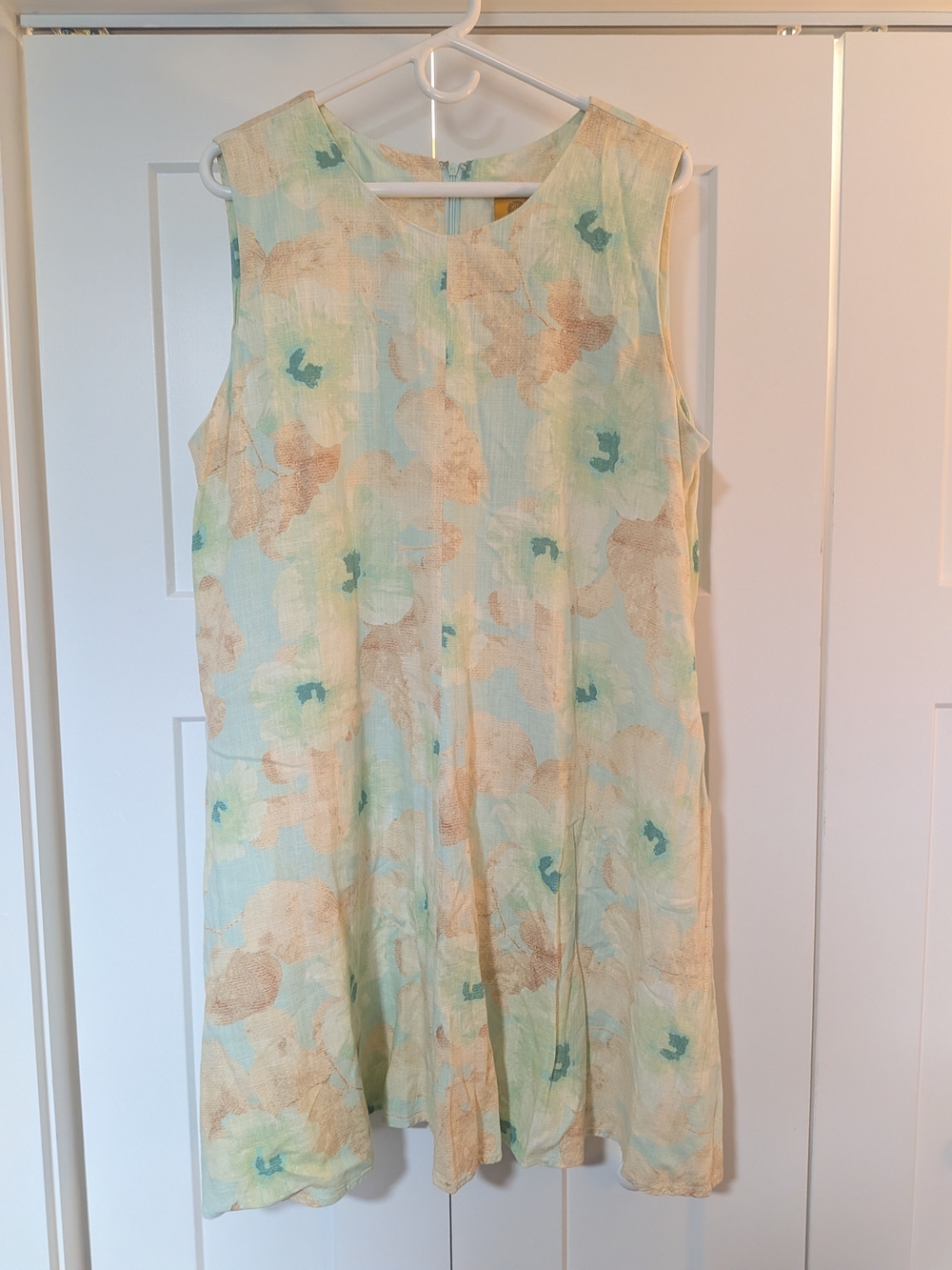 Ruby Rd. Mini Dress Size XL W/ Pockets Pastel Colors Floral Design